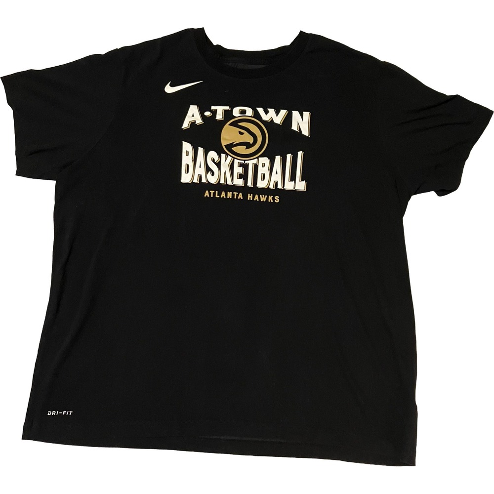 Nike Atlanta Hawks A-Town Basketball Dri-FIT Graphic T-Shirt Black XL NBA